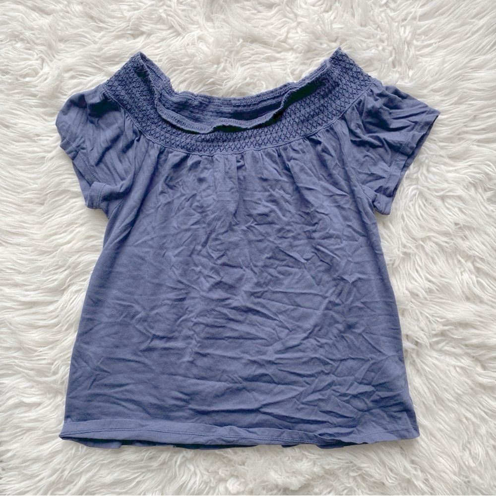 ❌ SOLD! Old Navy Off Shoulder Blue Top